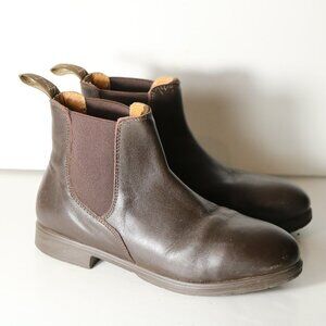 Xena Womens Valence SD Work Chelsea Boot 9.5 Chestnut Brown Leather Steel Toe